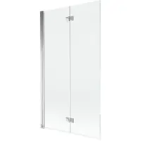 Mexen Mist douchewand 2-delig links 100 x 150 , transparant, chroom - 8A9-100-002-01-00-L