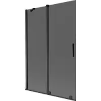 Mexen Velar 2-delige schuifbare badwand 120 x 150 , grafiet, zwart - 896-120-000-41-70