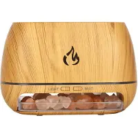 Melitt Zoutsteen Aroma Luchtbevochtiger Vlam Gekleurd Licht Nachtlampje Aromatherapie Essentiële Olie Diffuser AromatherapieSprayer A