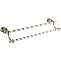 Mexen Estela dubbele handdoekhouder, goud - 7011525-50
