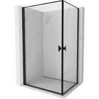 Mexen Mist-B Duo draaideur douchecabine 80 x 100 , zwarte lijst, zwart - 8A2-080L-100P-70-70