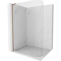 Mexen Kioto-R L ronde inloopdouche wand 100 x 200 , transparant, roze goud - 800-100-103-60-06