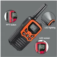 Tlily 4 Stuks Handheld Walkie Talkie Radio 22 Kanalen Set 10 Uhf 400-470 Mhz Dual Band Lange Afstand Communicatie Transceiver