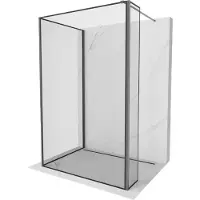 Mexen Kioto douchewand Walk-in 140 x 110 x 30 , zwart frame, gunmetal - 800-140-110-221-95-70-030