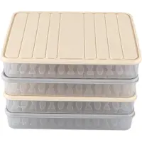 Torribaly Set van 4 stuks koelkast, voedselbewaardoos, plastic vriezer S