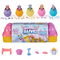 Hatchimals Alive, Roze & Gele Eieren Karton Speelgoed met 6 Mini Figuren, 11 Accessoires, Voor Kinderen 3+
