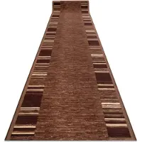 Rugsx Vloerbekleding met rubber bekleed ADAGIO bruin szerokość 133cm 133x370 cm