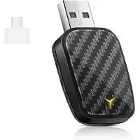 Tlily Draadloze CarPlay & Android Auto Box 2-in-1 Bedraad Naar Draadloos Dongle Plug & CarPlay Android AUTO-Adapter AI Box