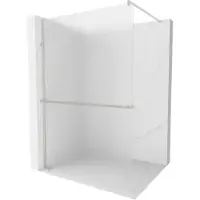 Mexen Kioto+ douchewand met plank Walk-in 100 x 200 , ijs, geborsteld nikkel - 800-100-121-97-30
