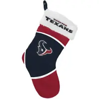 Foco Houston Texans NFL Kerstsok - Pluche Limited Edition Kerstsok - Toon je teamgeest met officieel gelicentieerde voetbalfandecoratie
