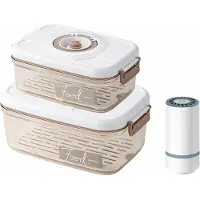 Jojomino Slimme automatische vacuümsealer met afsluitbare voedselcontainerset 1,2L/2,1L vershouddoos afgesloten pot