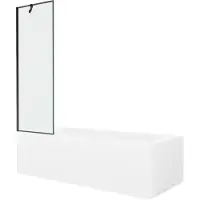 Mexen Vega rechthoekig bad 150 x 70 met ombouw en 1-delig scherm 60 , zwart patroon - 550115070X9506007070