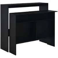 Helloshop26 Hoogte tafel voor staand eten bar bistro met 2 zwarte tafelbladen 130 cm 0902039