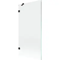 Mexen Lunar badscherm 1-delig 90 x 150 , transparant, zwart - 897-090-000-70-00
