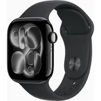 Apple Watch Series 11 GPS 42 mm Gitzwart aluminium MEQU4 M/L Zwart sportbandje