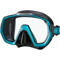 Tusa Freedom Elite – Premium snorkelmasker & duikbril met single lens, breed gezichtsveld en Freedom Technology – Zwart/Oceangroen – M1003QB OG