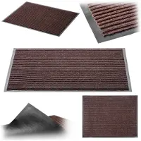 Kadax Antislip vuilvangmat, deurmat voor binnen en buiten, deurmat voor huisdeuren en entrees (bruin, 90x150 cm)