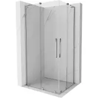 Mexen Velar L Duo schuifdouchecabine 90 x 80 , transparant, chroom - 871-090-080-02-03-01