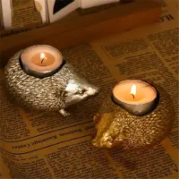 Jojomino Home Egel Kaarshouder Ornamenten, Aromatherapie Hars Kaarsenbakje, Decoratie Zilver