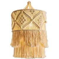 Jojomino Handgemaakte Wandtapijt Lampenkap Macramé Boho Decor Handwerk Kwast Achtergrond Hoofdbord Hangend