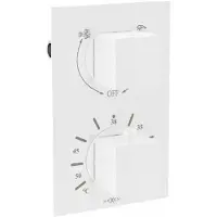 Mexen Cube thermostatische bad-douchekraan 2-weg, wit - 77502-20