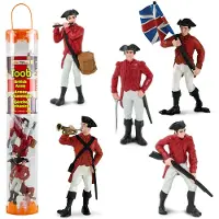 Safari Ltd. Revolutionary War British Army Designer TOOB - Set of 6 Detailed Miniature Figures Including General Cornwallis - Educational Toy Figurine