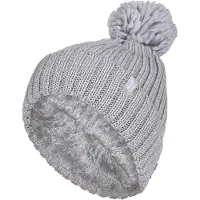 Heat Holder - Thermische Pom Pom Bobble-hoed voor dames - Lichtgrijs