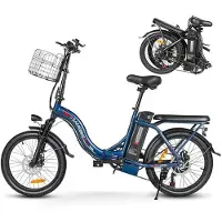 Samebike CY20 - Opvouwbare elektrische fiets - Motor 350W - Batterij 36V 12Ah - Actieradius 90km - 20'' Banden - Max 32km/h - Blauw
