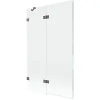 Mexen Lunar 2-delige douchewand links 110 x 150 , transparant, donker metaal - 897-110-100-95-00-L