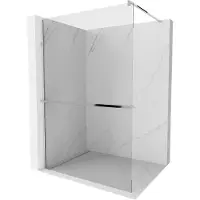 Mexen Kioto+ douchewand met plank Walk-in 125 x 200 , transparant, chroom - 800-125-121-01-00