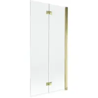Mexen Mist douchewand 2-delig rechts 90 x 150 , transparant, goud - 8A9-090-002-50-00-P