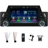 Torribaly Autoradio Single Din 5 Inch Touchscreen Stereo met CarPlay Android Auto Mirror Link FM USB SWC Achteruitrijcamera
