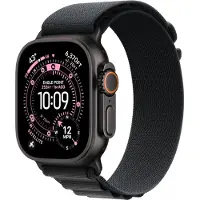 Apple Watch Ultra 3 GPS+Cellular 49 mm Zwarte Titanium Kast MF0V4 Medium Zwarte Alpine Loop