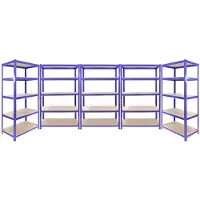Monster Racking 5 Garage Warehouse T-Rax staal blauw 5 verdiepingen rekken opslageenheden