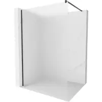 Mexen Kioto douchewand Walk-in 100 x 200 , ijsbloem 8 mm, zwart - 800-100-101-70-30