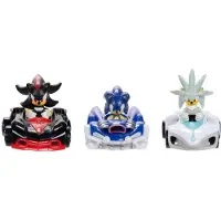 Sonic The Hedgehog Voertuigen 3-Pack 1:64 Die-Cast, Inclusief Sonic - Speed Star, Tails - Whirlwind Sport en Dr. Eggman - Egg Booster