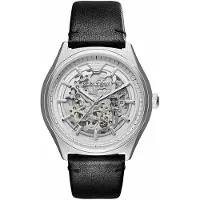 Giorgio Armani AR60003 Automatisch zwart lederen herenhorloge