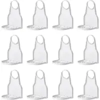 Typecat 12 stuks bekerhouder met anti-overloopfunctie, wasmiddelbekerhouder, opvouwbare beugel, naadloze haak, wit