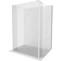 Mexen Kioto vrijstaande douchewand 90 x 30 x 30 , transparant, wit - 800-090-030-222-20-00-030