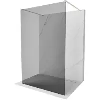 Mexen Kioto vrijstaande douchewand 100 x 200 , grafiet 8 mm, geborsteld nikkel - 800-100-002-97-40