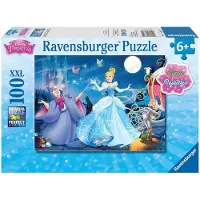 Ravensburger Disney Princess Schattige Assepoester 100 Stuk Glitter Puzzel voor Kinderen - Elke Puzzelstuk is Uniek, Past Perfect