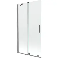 Mexen Velar 2-delige verschuifbare douchewand 100 x 150 , transparant, gunmetal - 896-100-000-01-95