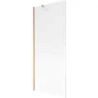 Mexen Next badwand 1-delig 80 x 150 , strepen, geborsteld koper - 895-080-000-00-09-65
