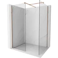 Mexen Kioto douchewand Walk-in 110 x 85 , transparant, roze goud - 800-110-202-60-00-085