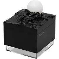 Jojomino Aroma Diffuser Koele Mist Luchtbevochtiger LED Maanlamp Essentiële Olie en Nachtlampje Zwart