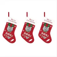 Jojomino Kerstsokken met kat en hond, hangers, schattige cartoon cadeauzakjes, decoraties