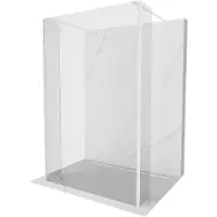 Mexen Kioto vrijstaande douchewand 120 x 30 x 30 , transparant, wit - 800-120-030-222-20-00-030