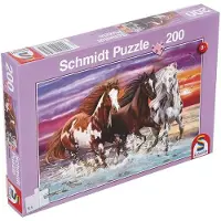 Schmidt Puzzel Dieren - - Trio van wilde paarden - 200 stukken - Paars - Kind
