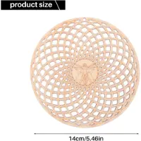 Jojomino 8-pack 14cm houten wandbord met bloem des levens-vorm, onderzetter, houtkunst, DIY, geometrie