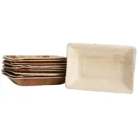 KOKA 30x rechthoekige palmbladborden, formaat 11,5 x 16,5 cm